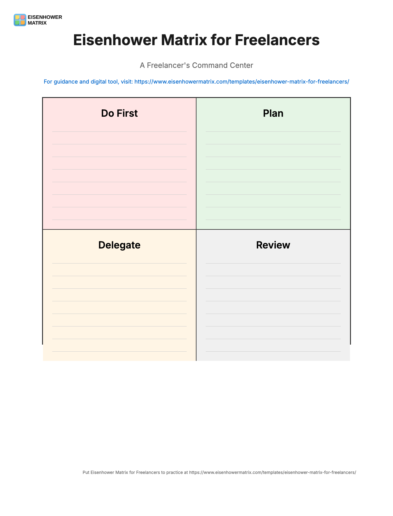 Eisenhower Matrix for Freelancers